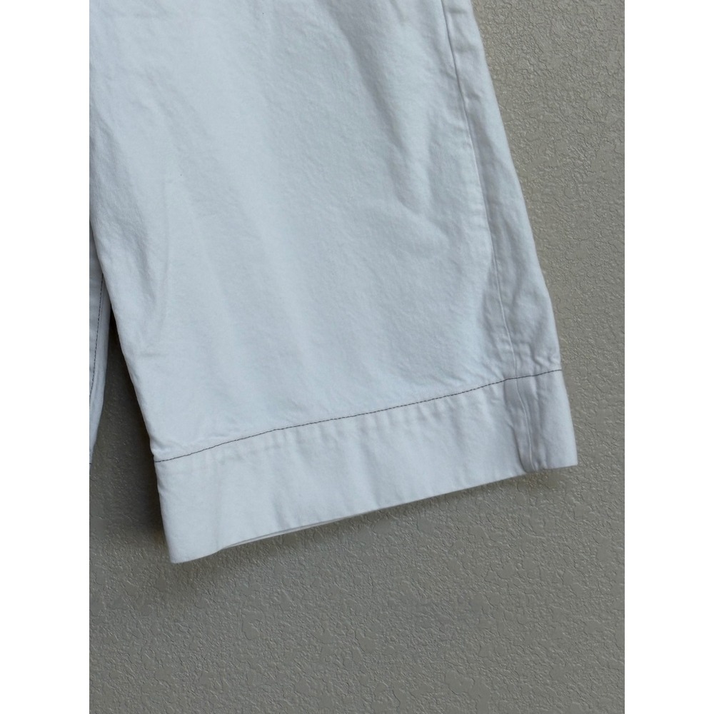 PAIGE White Wide-Leg Cropped Jean Shorts - Picture 4 of 11